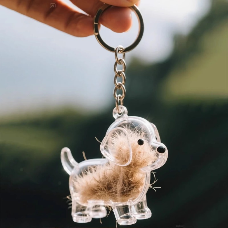 犬の毛収納かわいいペンダントキーホルダーバッグペンダントカプセルコレクション記念クリエイティブ漫画ペットの毛ペンダント|undefined