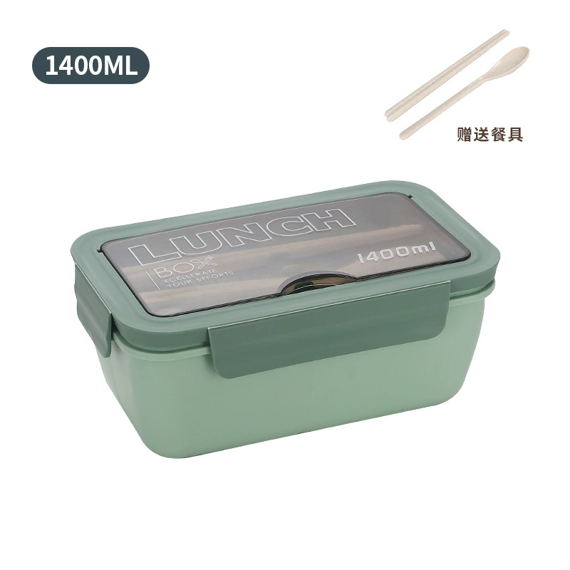 Ланч-бокс из Amazon cross-border большой ёмкости, 1100 / 1400 мл, для учеников и офиса