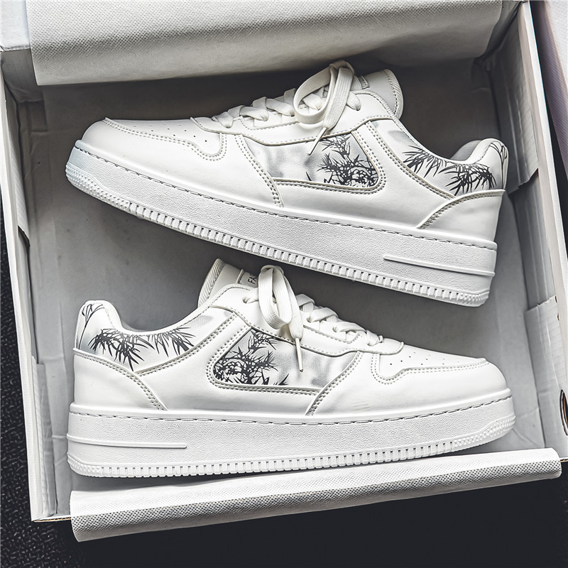 Zapatillas de hombre de moda 2026, nuevas zapatillas casuales versátiles, deportivas de primavera para estudiantes, calzado original de nicho, zapatillas blancas de moda.