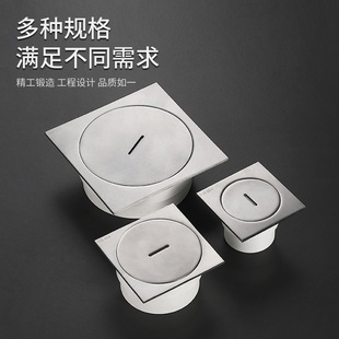 304 thickened stainless steel cleaning port DN110 ground inspection port hotel engineering cleaning port plug floor drain