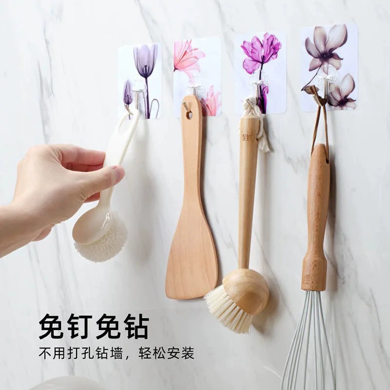 Липкий крючок Сильный крючок без перфорации Ванная комната Кухня Туалет Дверь Задний узор Мультфильм Общежитие Рекламный крючок