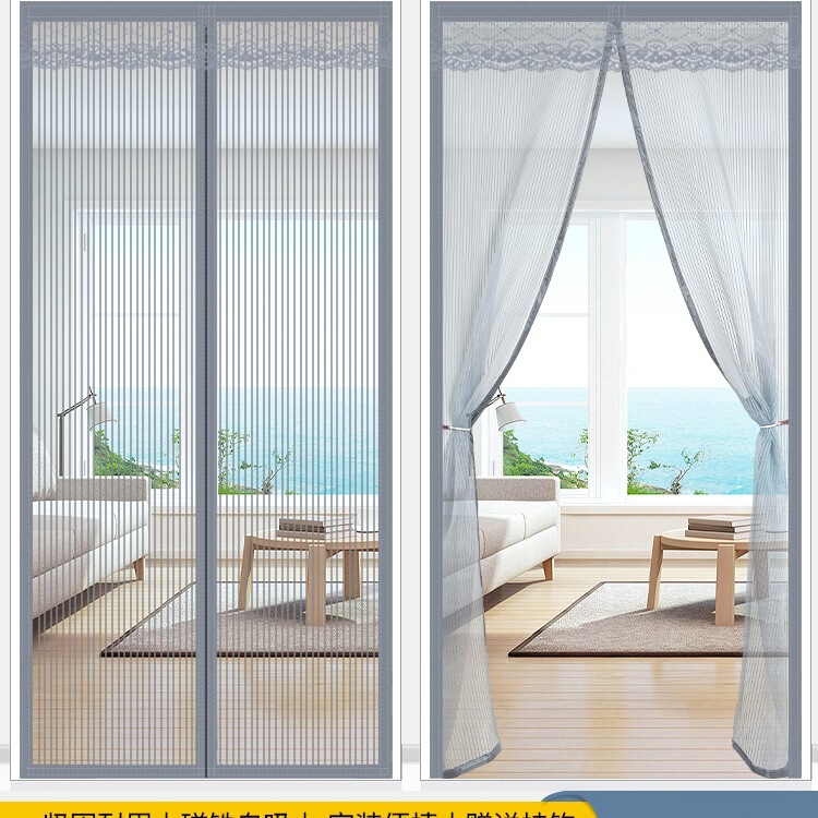 Door Curtain Anti-Mosquito 2025 New Summer Installation-Free Screen Door Household Blocking Gauze Summer Magnetic Partition Curtain