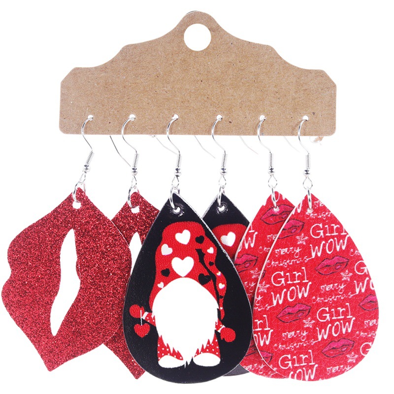 Suministro transfronterizo Día de San Valentín AliExpress Amazon eBay3 par un traje deseo amor enano pendientes