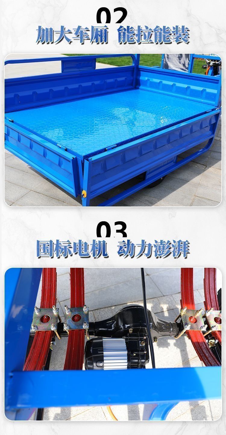 Electric Tricycle for Cargo, Delivery, Farm Use, Adult
