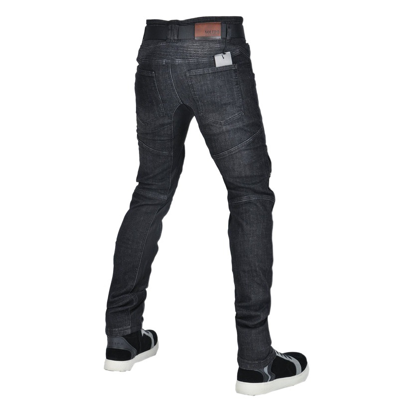 VOLERO motocicleta jeans hombres Kevlar verano malla motocicleta montar pantalones anti-caída equipo de protección de silicona