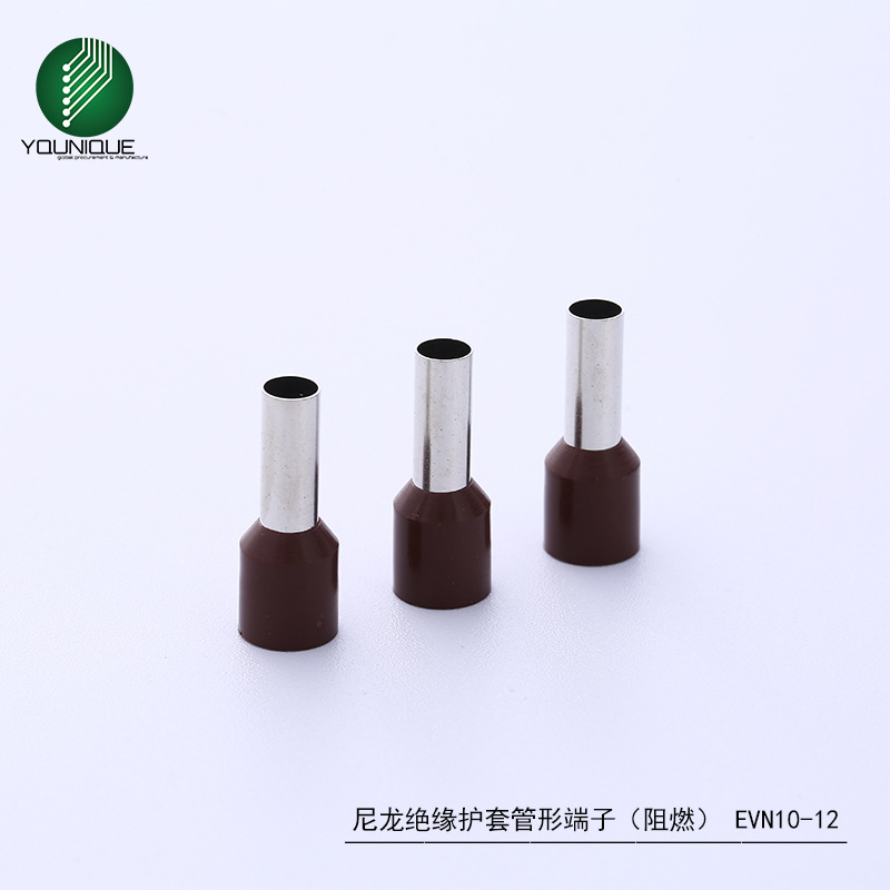 供应尼龙绝缘护套管形端子针形冷压端头欧式管型接线端子10.0平方