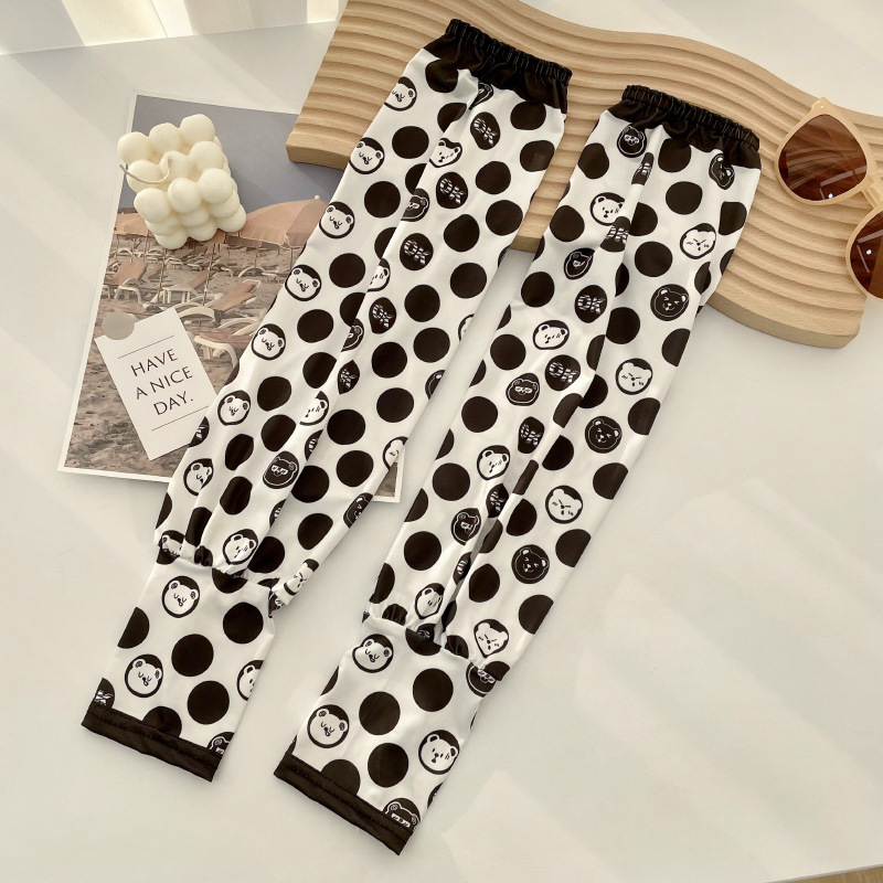 Impresión de seda de hielo ins estilo lindo brazo protección oversleeve para las mujeres Nueva suelta gran manga de hielo manga de protección solar