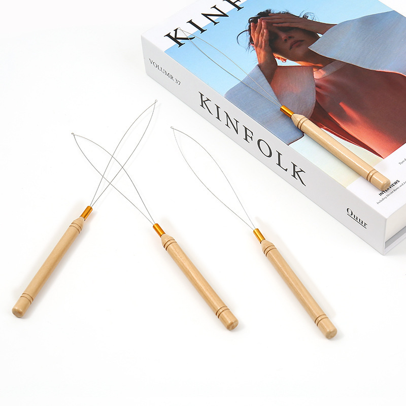 Tocador de pelo de peluca con mango de madera carbonizada