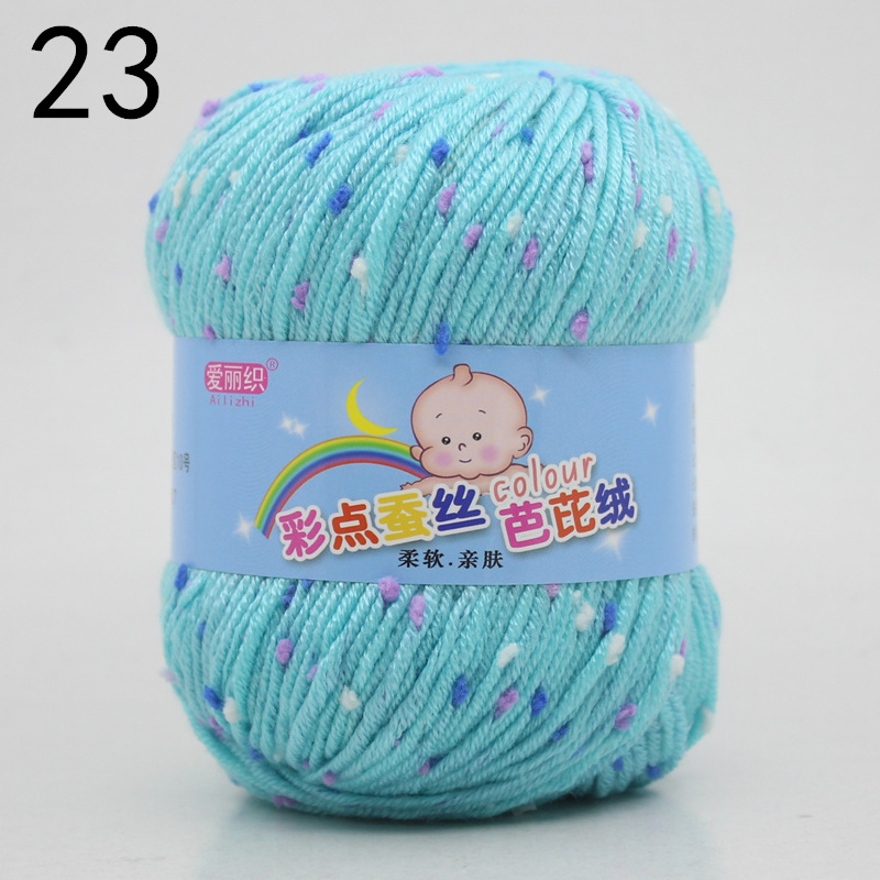 Puntos de color gorro terciopelo leche algodón lana bola hilo bebé niños suéter ganchillo gancho zapatos DIY material tejido a mano paquete