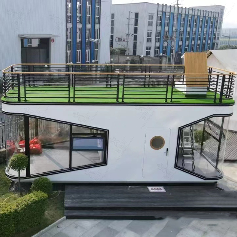 Contenedor de arte de tendencia espacial comercial cápsula de simulación móvil inteligente vagabundo fabricante personalizado