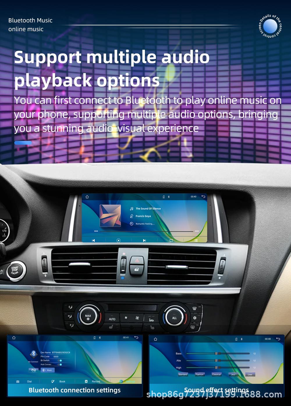 Suitable for Bmw X3 F25 X4 F26 8.8inch Android Bluetooth Car Player Carplay Navigation One