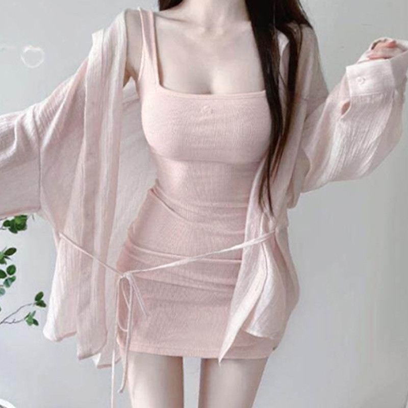Cross-Border Korean Dongdaemun New Style Sexy and Stylish Tight-Fitting Figure-Flattering Reversible Bodycon Tank Dress