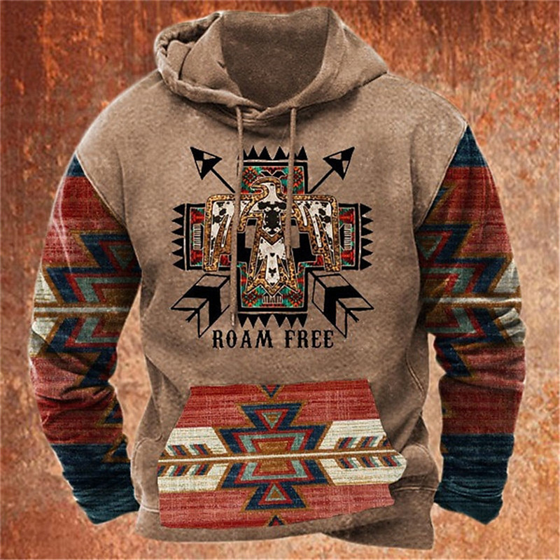 New Vintage Indian 3D Printed Hoodie Men's Women's Western Pullover Hooded Sports Children's Top Clothing New Vintage Indian 3D Printed Hoodie Men's Women's Western Pullover Hooded Sports Children's Top Clothing