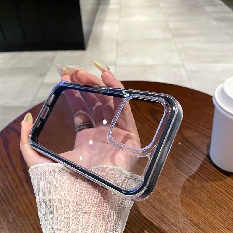 Ins風高颜値リンゴ16_15iphone13アップルアクリル2 in 1カラーフレーム携帯ケース|undefined