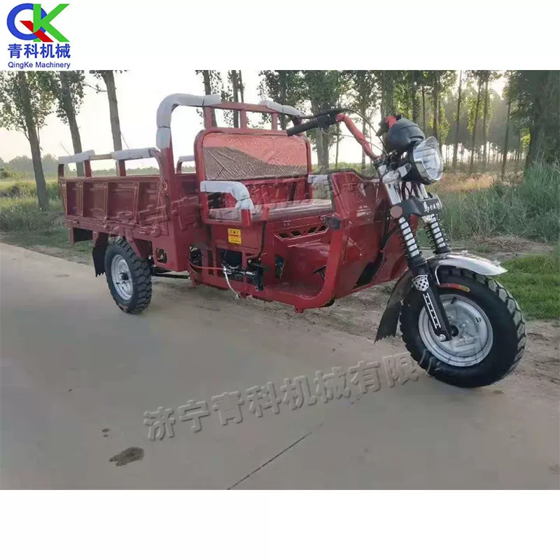 汽油摩托三轮车 农用粮食运输车 工地载货自卸翻斗车