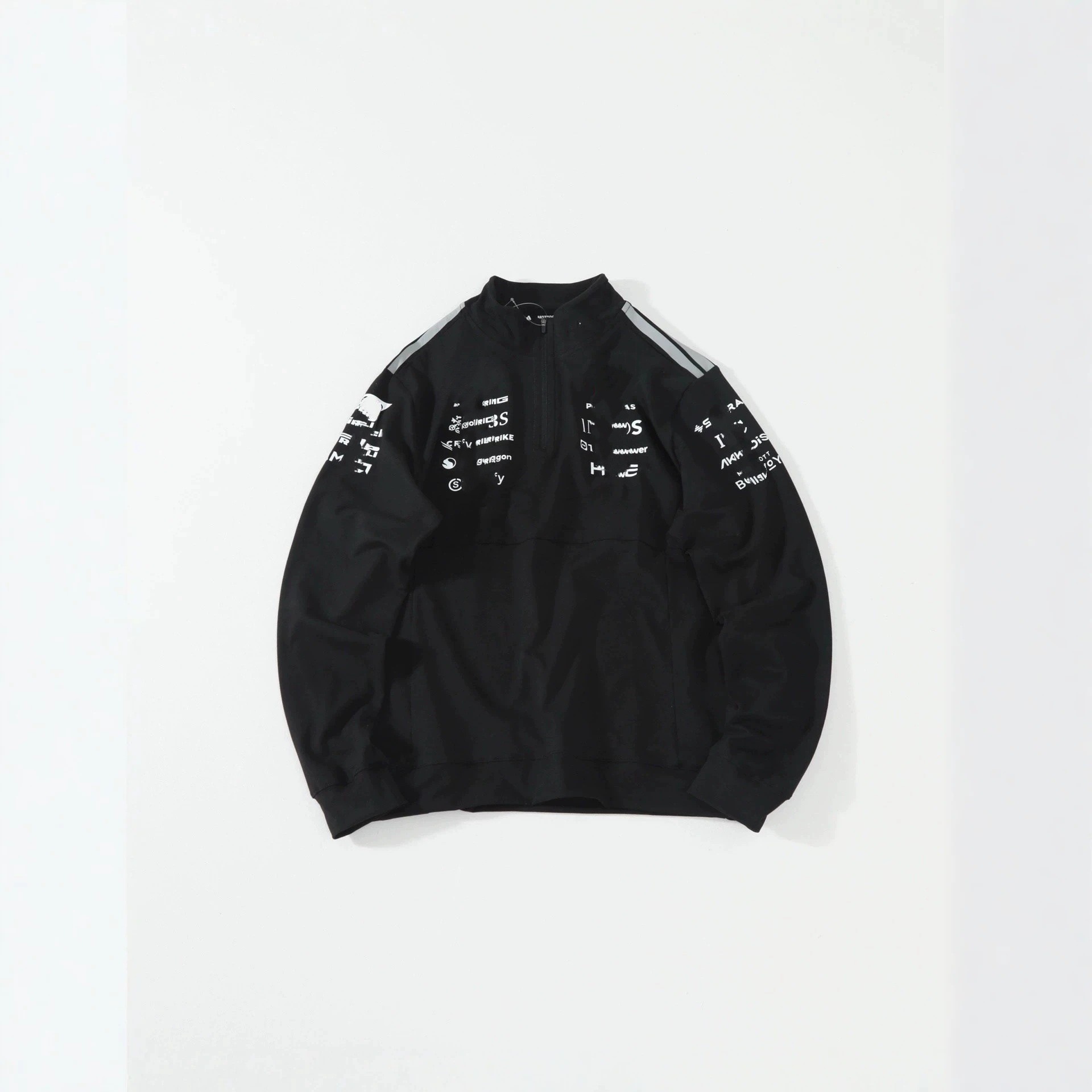 Cross-border supply MER co-branded unisex spring and autumn F1 fashion versatile comfortable pullover half-zip long-sleeve T-shirt sweatshirt