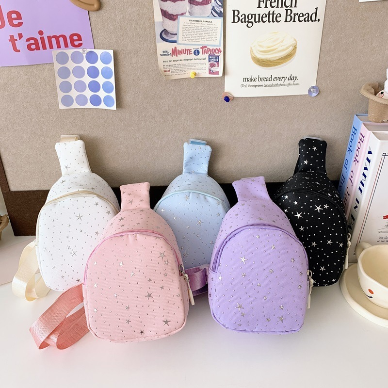 New Fashion 2026 Children's Bag Star Small Chest Bag for Boys and Girls Outdoor Small Backpack Women's Casual Lightweight Coin Purse