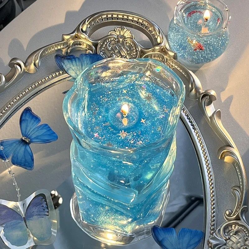 星空扭扭杯果冻香薰蜡烛梦幻蓝海洋家用室内持久香氛摆件伴手礼|undefined
