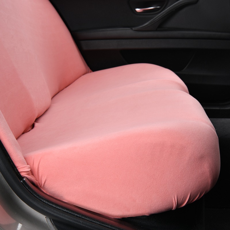 Thickened elastic car rear seat cover made of German velvet fabric, integrated backrest and seat cushion cover, suitable for all seasons