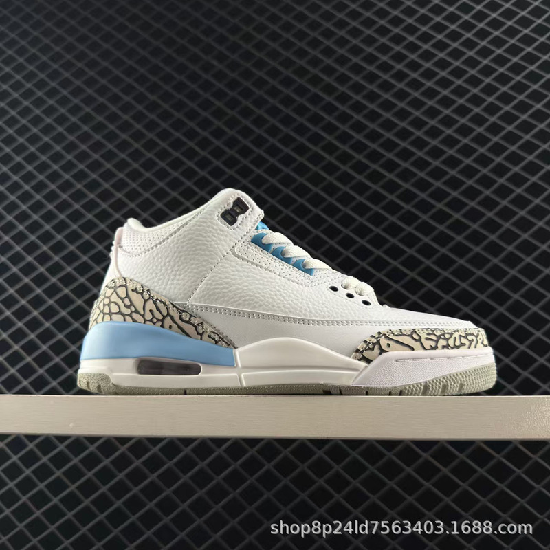 Foreign Trade Pure Aj3 Men's Basketball Shoes Joe 3 Mid-Top Air Cushion Women's Shoes Retro Cowhide Casual Sports Cultural Shoes Practical