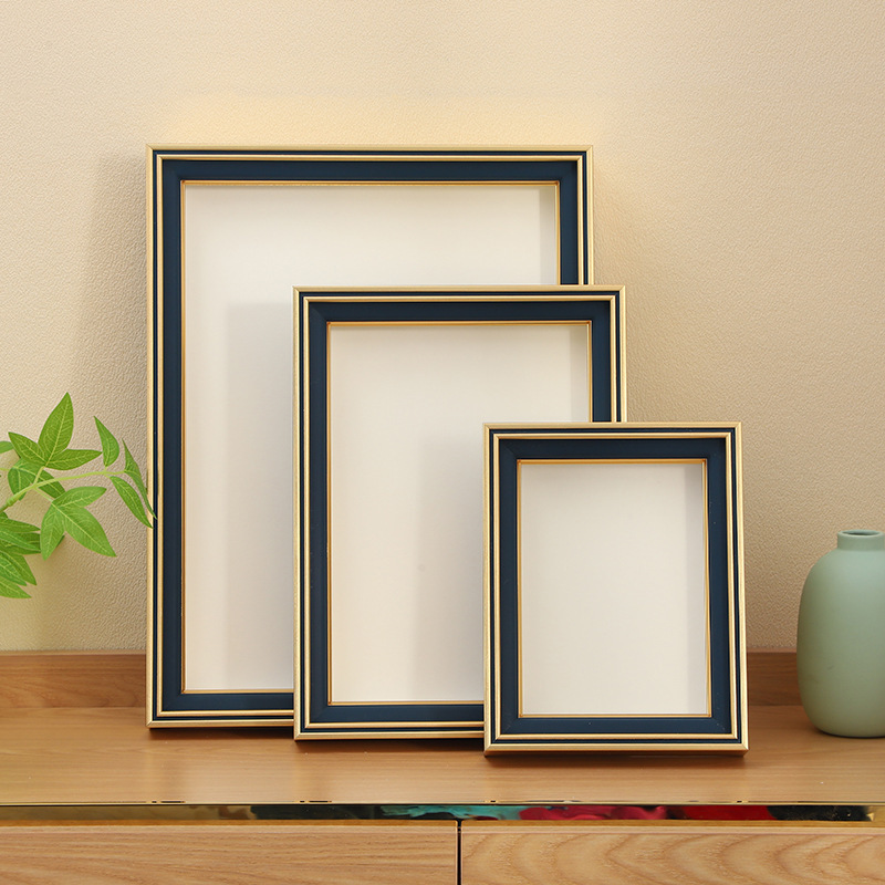 Simple Picture Frame Outer Frame Wall Hanging Photo Frame No Mounting Picture Frame L-Shaped Thin Border Strip Finished Product