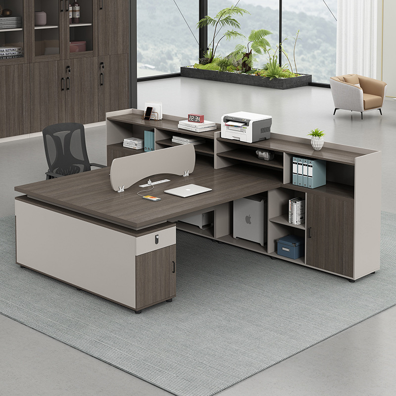 Financial Desk Boss Desk Office Staff Desk and Chair Combination Simple Modern Employee Desk Card Holder Desk Computer Desk