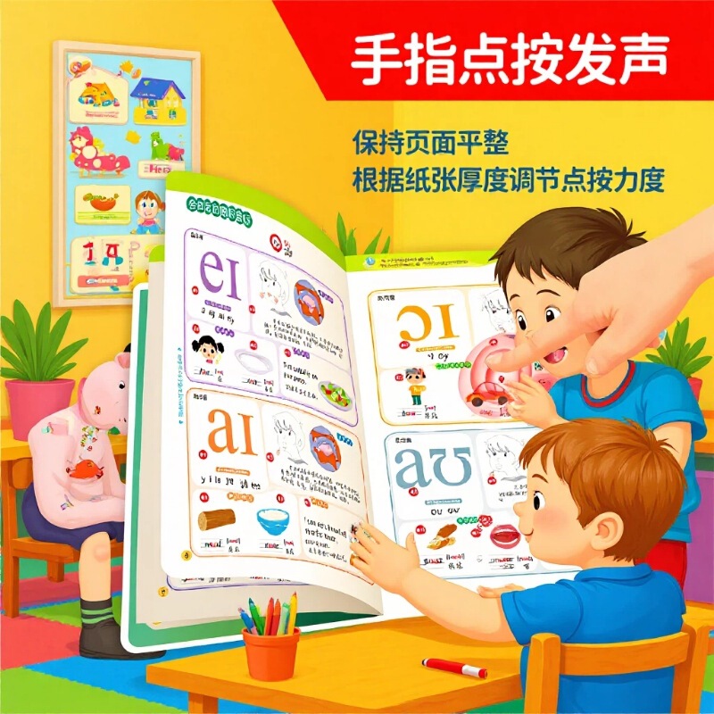 English Enlightenment talking international phonetic alphabet finger point reading vocal book educational enlightenment audio early education machine