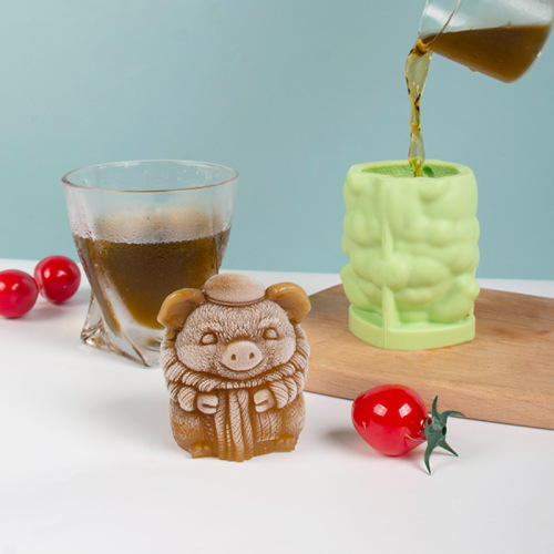 Three Trust 12 Zodiac Cultural and Creative Silicone Mold DIY Cartoon Jade Rabbit Popsicle Ice Cream Mousse Cake Mold