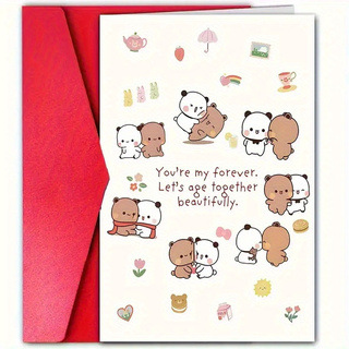 卡通LABUBU猫咪-明信片可爱高颜值手写浪漫祝福节日纪念留言贺卡