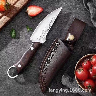 Factory Ring Knife Authentic Hand-held Meat Knife Roast Mutton Camping Barbecue Knife Portable High Hardness Field Survival Knife