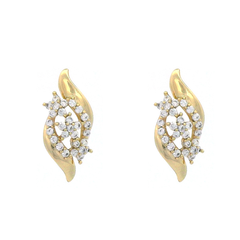 Joyas Xuping japonesas y coreanas transfronterizas pendientes de flores de diamantes para mujeres 14K pendientes compactos sensación de lujo ligero temperamento pendientes