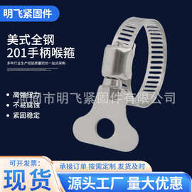 12MM宽大美铁手柄不锈钢喉箍卡箍水管气管夹固定夹卡扣