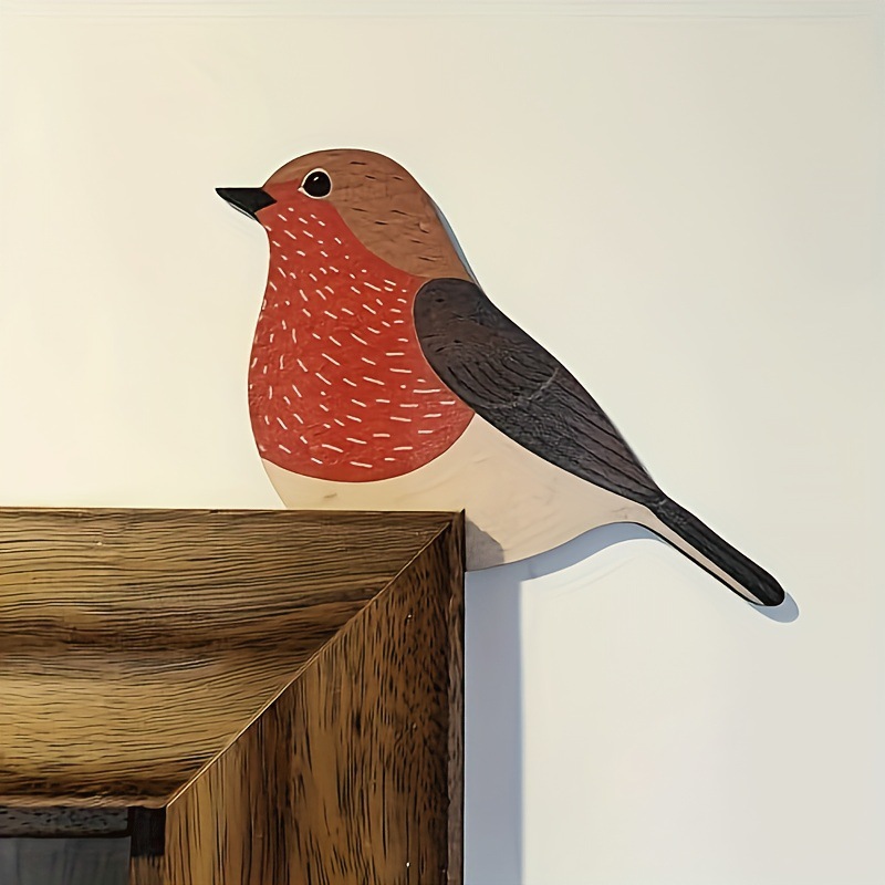 Colgante transfronterizo nuevo producto 2 piezas de madera bohemia pájaro decoración de pared estilo hogar marco de puerta gabinete decoración de esquina