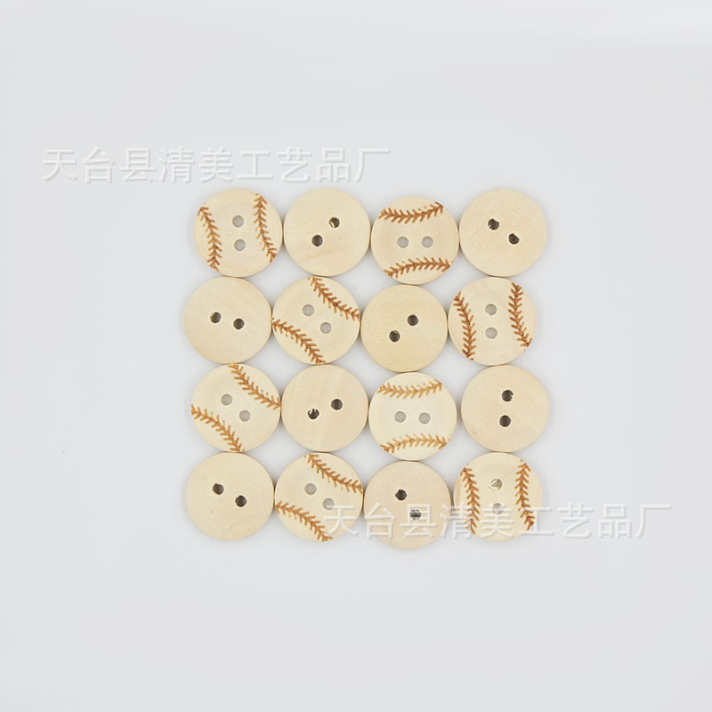 15mm suministro directo de fábrica botones de madera cosidos a mano adornos de botones decorativos de bricolaje de madera