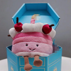 新商品趣味さくらんぼ誕生日ケーキ人形/バッグ柔らかい人形ぬいぐるみ誕生日プレゼント