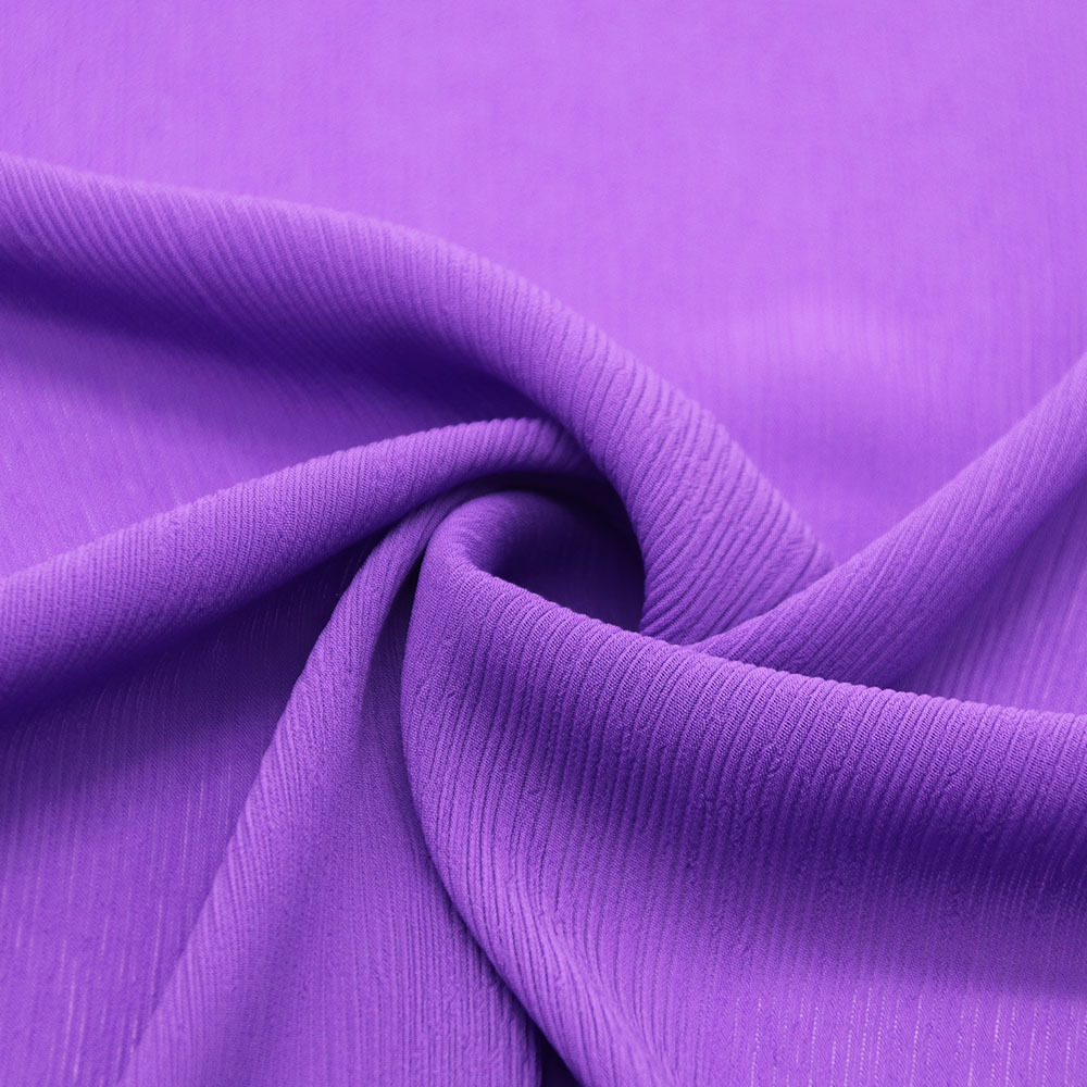 16398#  57%再生涤纶43%涤纶 100D顺纡绉 春夏衬衫连衣裙染色面料