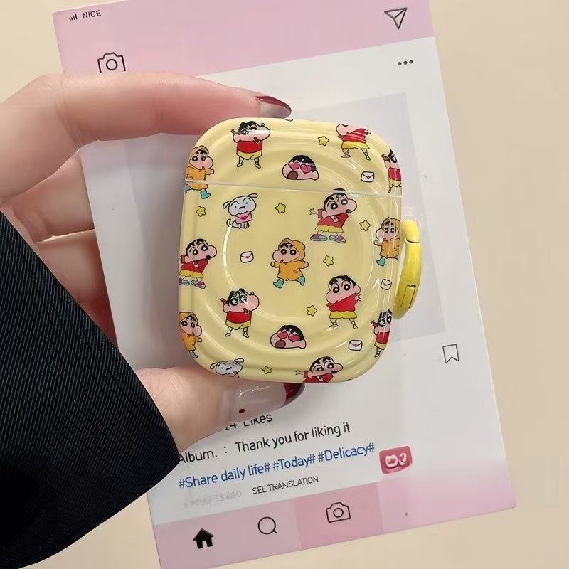 Aplicable a Apple Airpods4 cubierta de auriculares bluetooth pro2 / 3 generación de cartoon suave con ondulación de personalidad encantadora