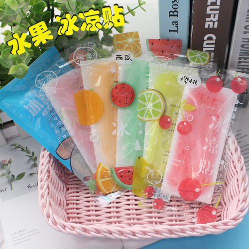 Fruit-flavored cooling stickers, summer student military training anti-heat-relieving cooling ice stickers, cartoon cooling stickers, heat-relieving stickers wholesale