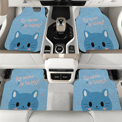 Car wire ring foot mat universal car easy to clean car mat car SUV foot mat pvc can be cut car mat