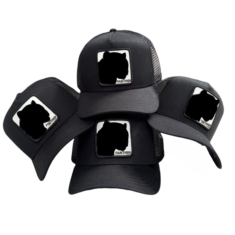 Cross-Border Popular Animal Baseball Cap with Sun Protection, Mesh Embroidery, Trucker Style, Featuring Black Panther, Rooster, and Lion Cartoon Designs Cross-Border Popular Animal Baseball Cap with Sun Protection, Mesh Embroidery, Trucker Style, Featuring Black Panther, Rooster, and Lion Cartoon Designs