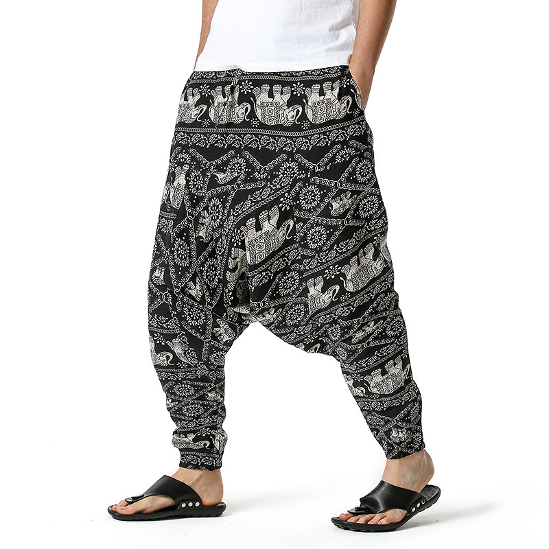 men's and women's foreign trade Harun yoga pants loose bohemian pants hanging pants moth pants 71