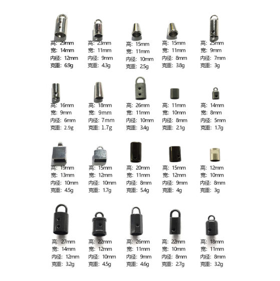 A variety of metal bell zinc alloy hat rope mobile phone rope hanging tube tail cylindrical pig nose buckle leather buckle hanging buckle