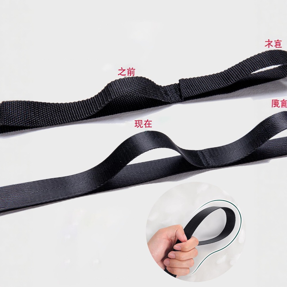 Cross-Border Yoga Stretching Belt Body Training Sports Yoga Stretching Belt Non-Elastic Fitness Therapy 10-Ring Yoga Belt