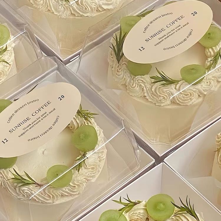 蛋糕包装盒4寸5寸慕斯青提小蛋糕毛巾卷加高透明烘焙甜品打包盒子