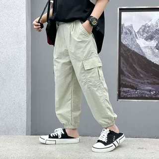 男女童夏季2025新款休闲裤薄款宽松中大童潮流速干工装束脚防蚊裤