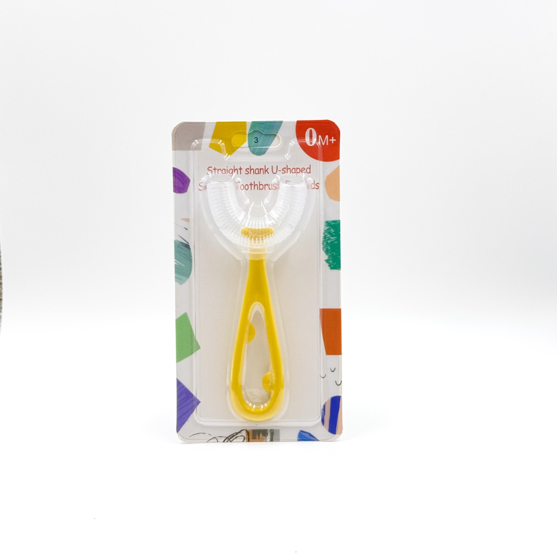 Inglés tarjeta de niños tipo u silicona líquida cepillo de dientes manual para bebés perezoso cepillo de dientes de boca cubierta limpieza oral