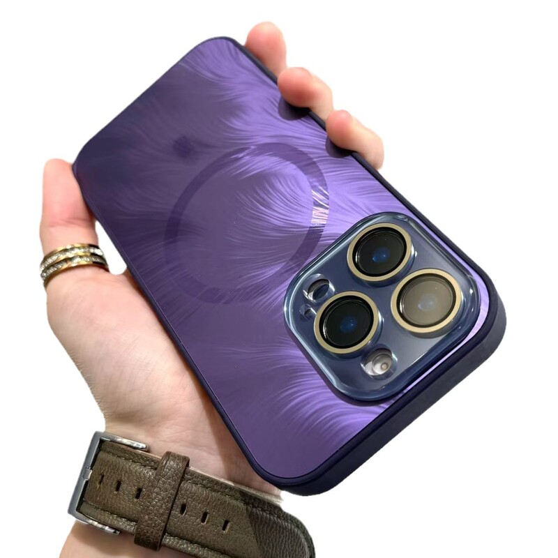 iPhone17promax用携帯電話ケース、羽根のような磁気吸着、レンズフィルム付き、肌触りの良いApple16用耐衝撃保護ケース|undefined
