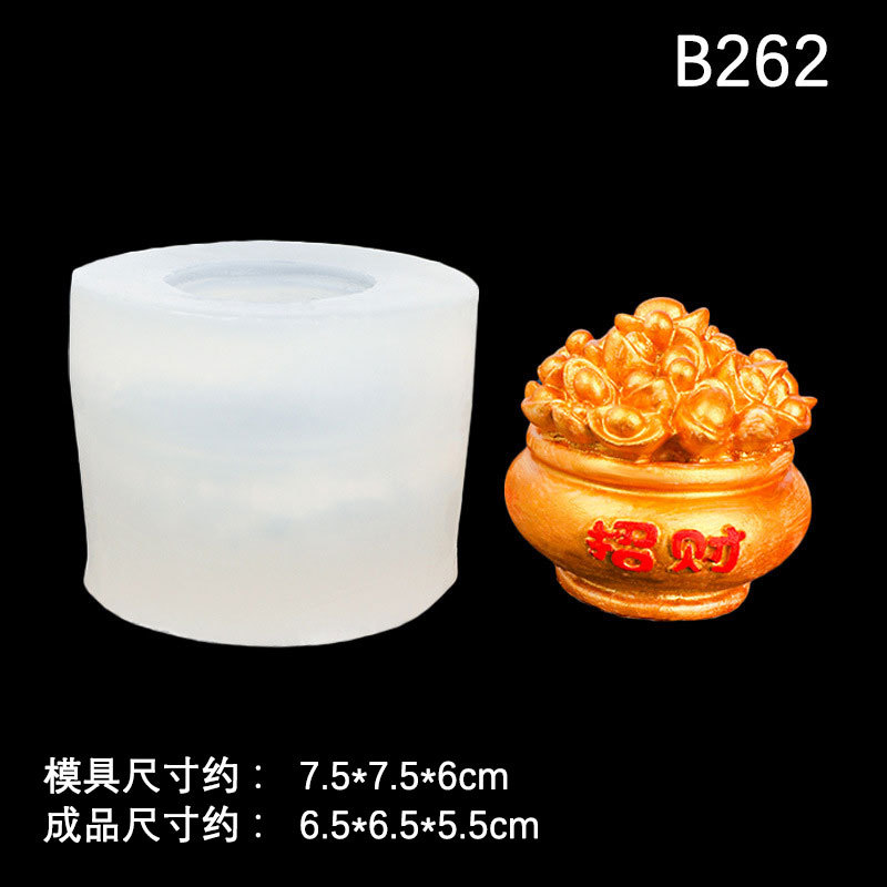 Jubao cuenca suerte bolsa de dinero lingote molde de silicona DIY personalizado hogar sala de estar Oficina recepción escritorio decoración molde