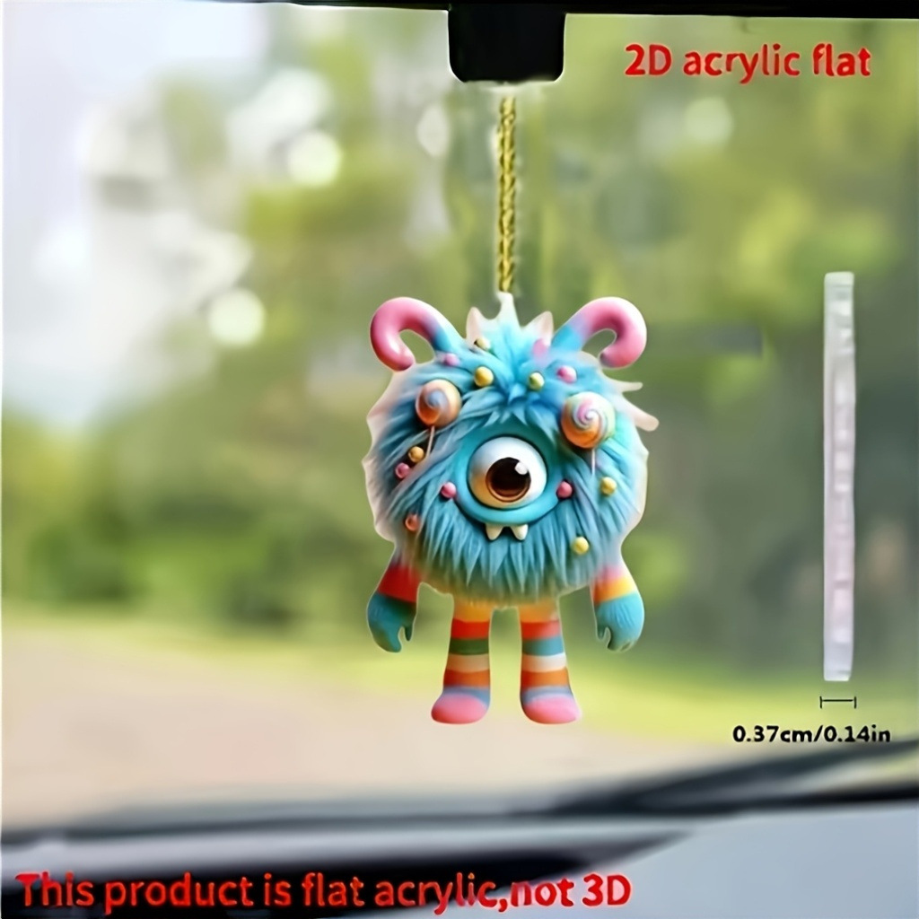Adornos colgantes de caramelo de felpa creativa de acrílico transfronterizo accesorios de automóvil decoración interior colgante de automóvil image 1
