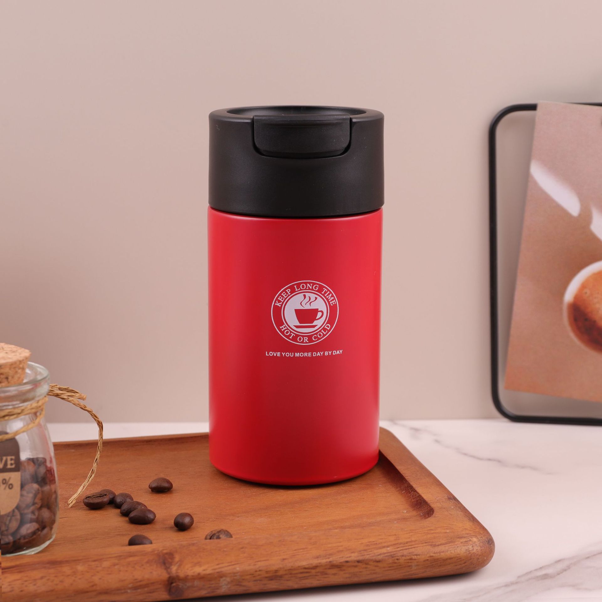 Taza de café de acero inoxidable 304 transfronteriza Taza de vacío Taza de vacío de doble capa de alto valor Taza de agua portátil de oficina